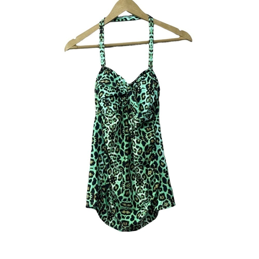 Venus Leopard Print Tankini Swimsuit Top Size 6